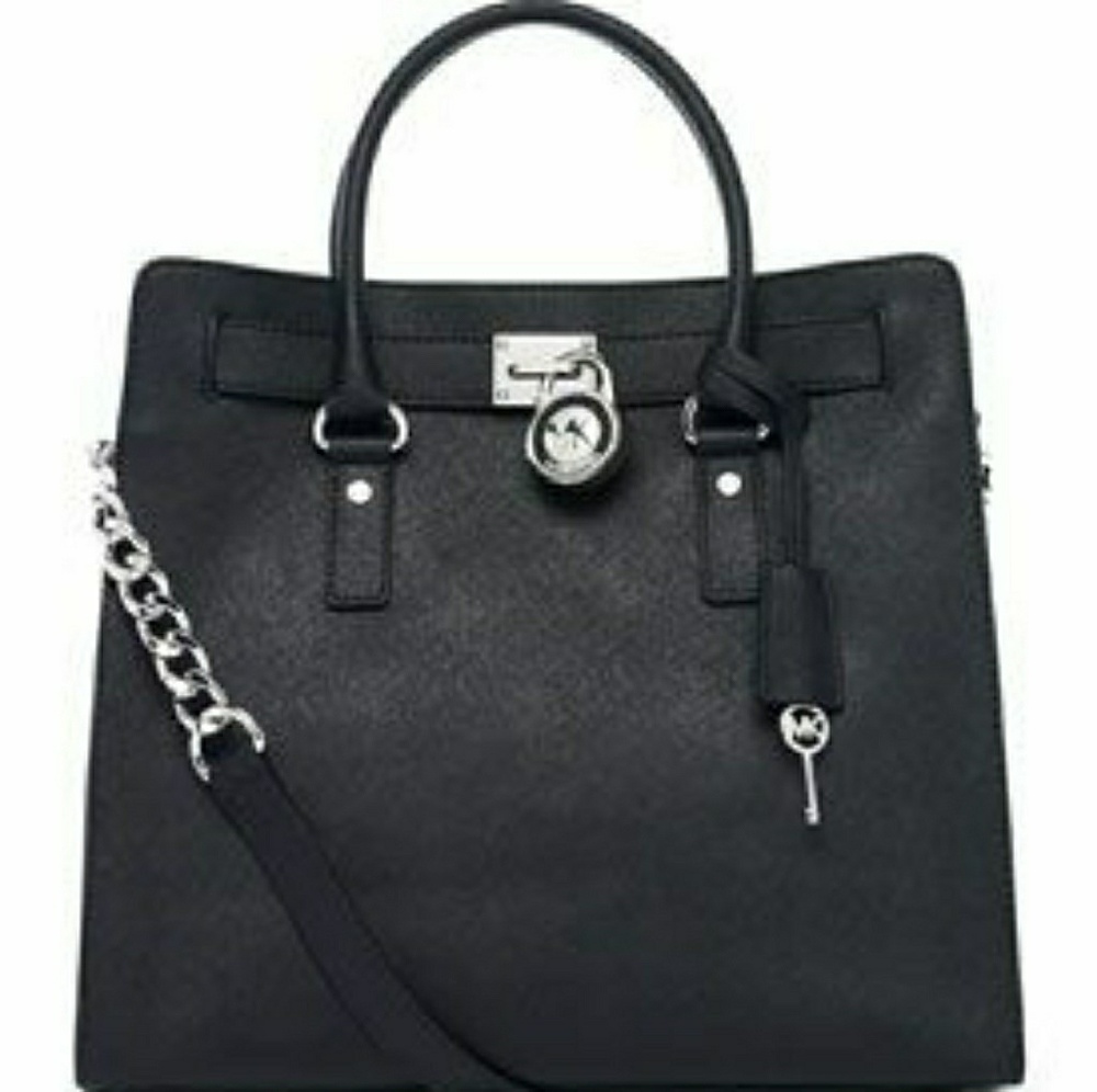 Michael Kors Large Black Saffiano Hamilton Satchel